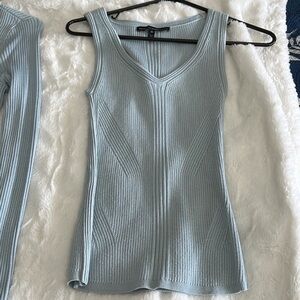 WHBM Knit Tank/Shell in Light Blue (Matching Cardi Avail!)